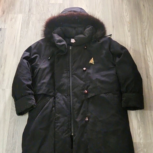 Womens VIP winter jacket coat size large 16 fur hood - Picture 1 of 4